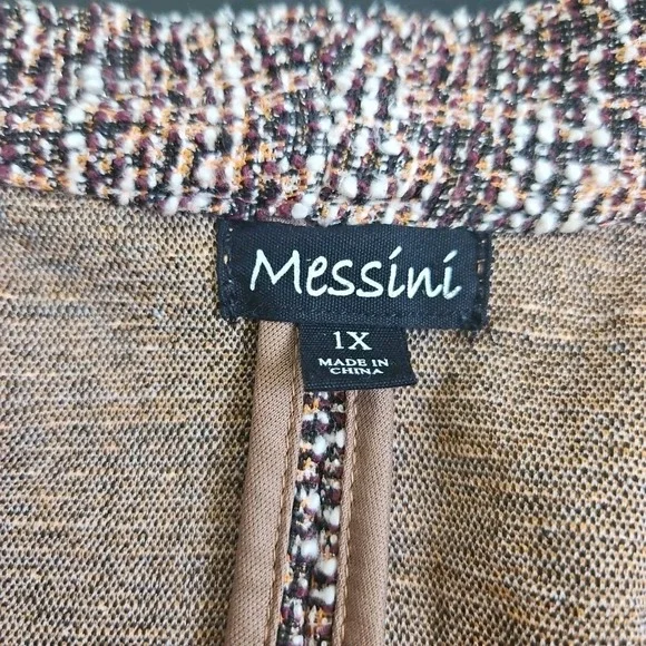 Womens Messini Sz 1X Pink Tweed Blazer Jacket Barbiecore Office Preppy Corp - Picture 3 of 7